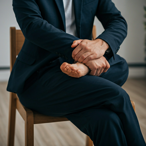 Seated glute stretch for desk workers
